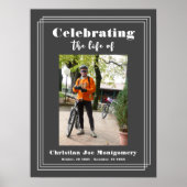 De levensviering van Grey Foto Rouwservice Poster (Voorkant)
