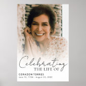 De levensviering van Naam Foto Begrafenis Poster (Voorkant)