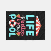 De levenszwemmer is beter voor de pool fleece deken (Voorkant (Horizontaal))