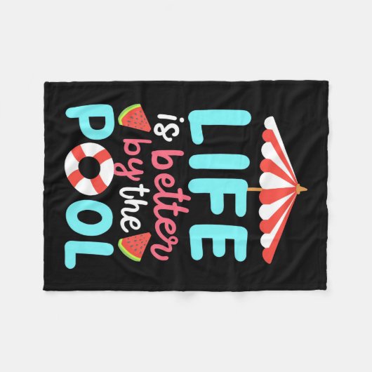 De levenszwemmer is beter voor de pool fleece deken (Voorkant (Horizontaal))