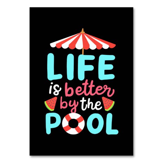 De levenszwemmer is beter voor de pool kaart (Voorkant)