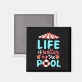 De levenszwemmer is beter voor de pool magneet (Voorkant / Achterkant)