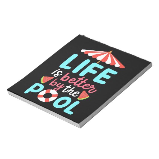 De levenszwemmer is beter voor de pool notitieblok (Linkerzijde)