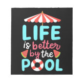 De levenszwemmer is beter voor de pool notitieblok (Voorkant)
