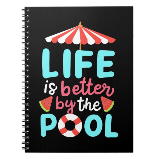 De levenszwemmer is beter voor de pool notitieboek (Voorkant)