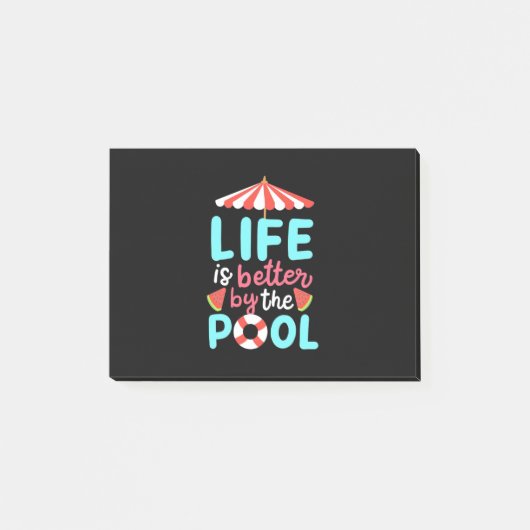 De levenszwemmer is beter voor de pool post-it® notes (Voorkant)
