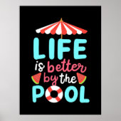 De levenszwemmer is beter voor de pool poster (Voorkant)