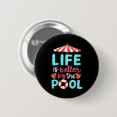 De levenszwemmer is beter voor de pool ronde button 5,7 cm (Voorkant /achterkant)