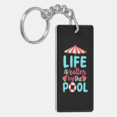 De levenszwemmer is beter voor de pool sleutelhanger (Voorkant Links)