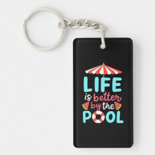 De levenszwemmer is beter voor de pool sleutelhanger