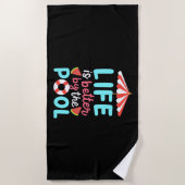 De levenszwemmer is beter voor de pool strandlaken (Voorkant)