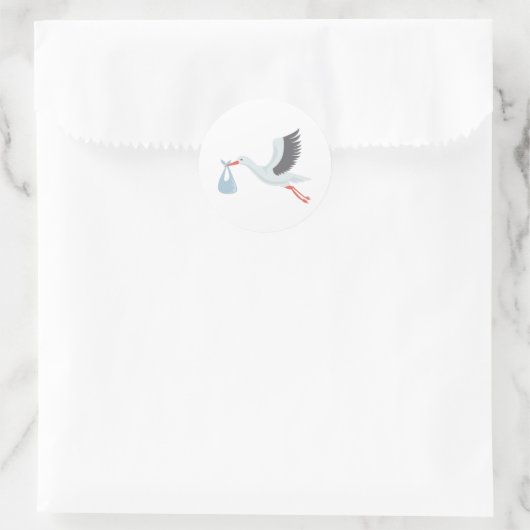 De levering opslaan ronde sticker (Tas)