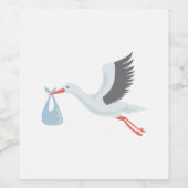 De levering opslaan wijn etiket (Enkel label)