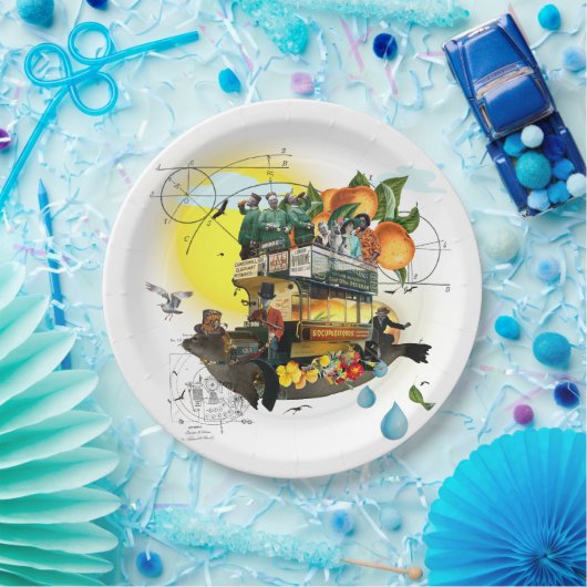 De levering van de magische bus Sunshine Papieren Bordje (Feest)