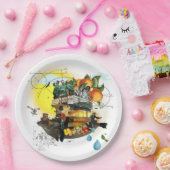 De levering van de magische bus Sunshine Papieren Bordje (Feest)