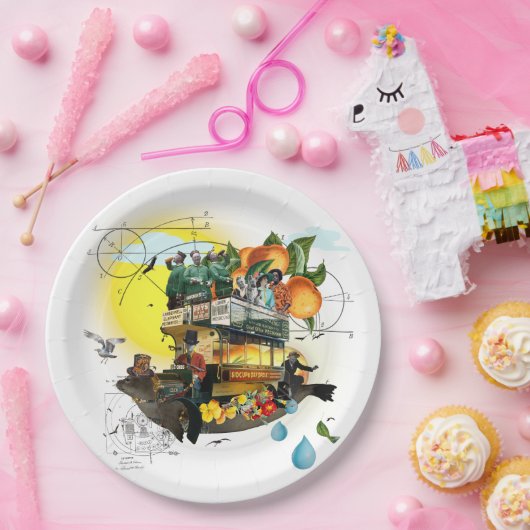 De levering van de magische bus Sunshine Papieren Bordje (Feest)