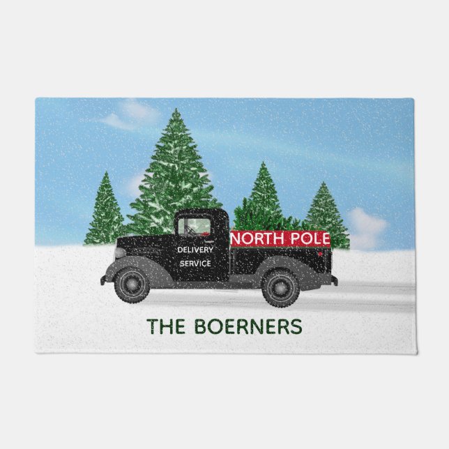 De levering van de Noordpool  de Kerstmis van de V Deurmat (Voorkant)