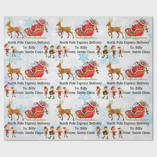 De levering van de Noordpool van Santa voegt de NA Cadeaupapier (Vlak)