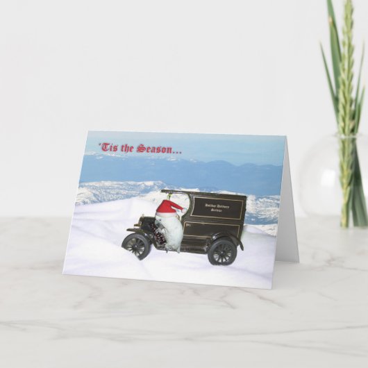 De Levering van de Vakantie van de kaketoe Feestdagen Kaart (Voorkant)