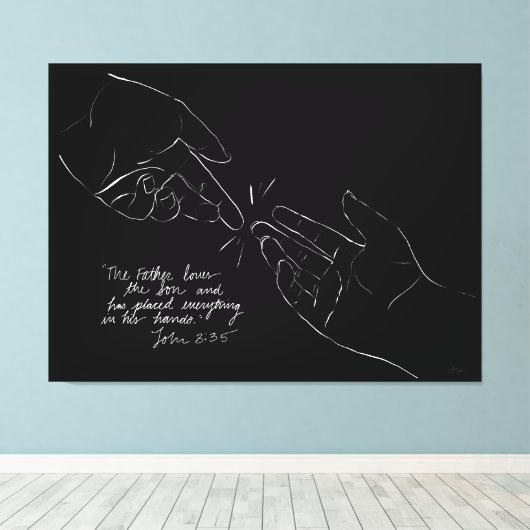 De levering van God is al uw behoeften Canvas Afdruk (Insitu (Houten vloer))