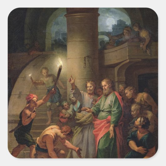 De levering van St. Paul en St. Barnabas Vierkante Sticker (Voorkant)