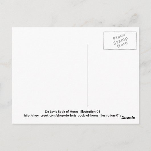 De Levis Book of Hours, Illustration 01 Briefkaart (Achterkant)
