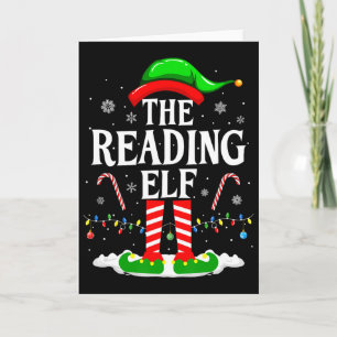 De Lezende Elf Kerst Grappig Boek Lezer Kerstmis B Kaart