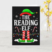 De Lezende Elf Kerst Grappig Boek Lezer Kerstmis B Kaart (Gele Bloem)