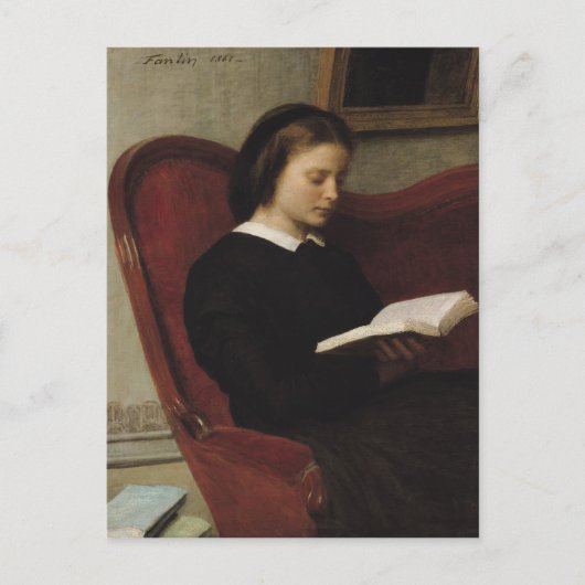 De lezer, 1861 briefkaart (Voorkant)