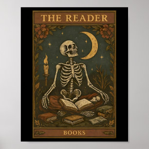 De lezer Boeken Tarot Kaart Boek Lezen Docent H Poster