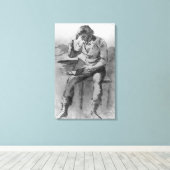 De lezer canvas afdruk (Insitu (Houten vloer))