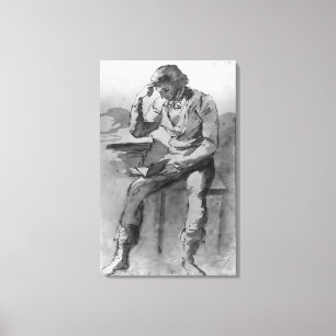 De lezer canvas afdruk