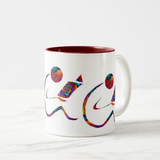 De lezer - Fantasy Books-Mok Tweekleurige Koffiemok (Voorkant rechts)