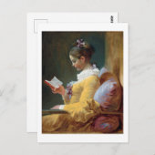 De lezer, Fragonard Briefkaart (Voorkant / Achterkant)