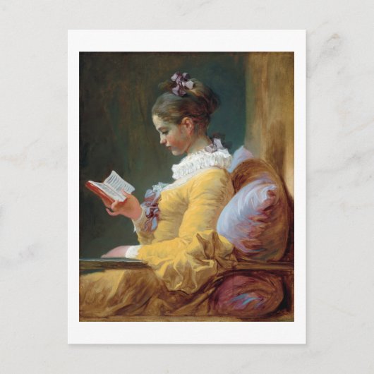 De lezer, Fragonard Briefkaart (Voorkant)
