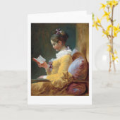 De lezer, Fragonard Kaart (Gele Bloem)
