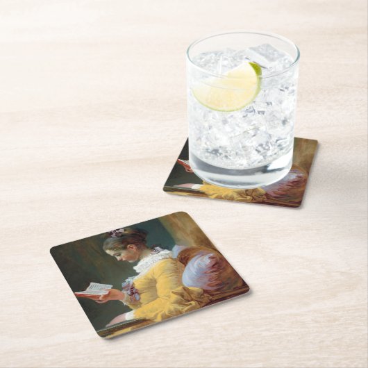 De lezer, Fragonard Kartonnen Onderzetters (Insitu)