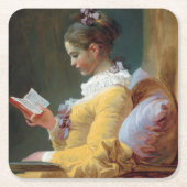 De lezer, Fragonard Kartonnen Onderzetters (Voorkant)