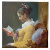 De lezer, Fragonard Tegeltje (Voorkant)