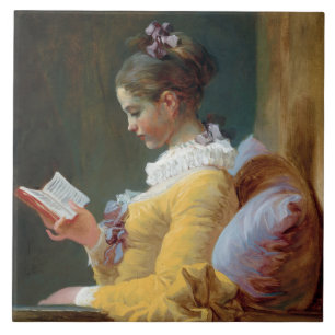 De lezer, Fragonard Tegeltje