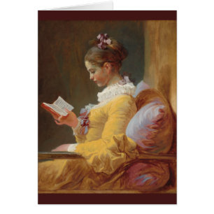 De lezer Frans meisje in Gele Dress