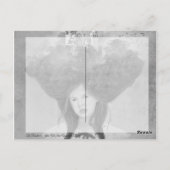 De lezer is een jong meisje met boeken briefkaart (Achterkant)