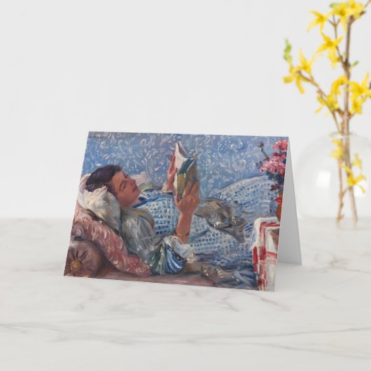 De lezer | Lovis Corinth Kaart (Gele Bloem)