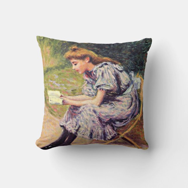 De lezer Pillow Kussen (Voorkant)