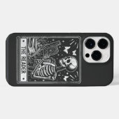 De lezer Skeleton lezen Booklover Halloween iPhone Hoesje (Achterkant horizontaal)