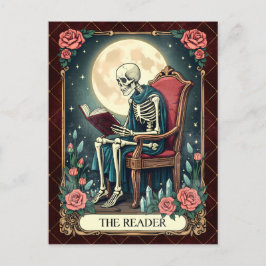De lezer, stijl Tarot Kaart Skelet