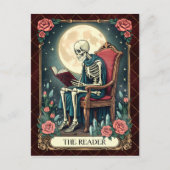 De lezer,  stijl Tarot Kaart Skelet (Voorkant)