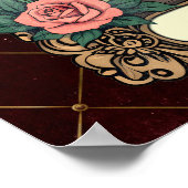 De lezer, stijl Tarot Kaart Skelet Poster (Hoek)