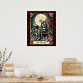 De lezer, stijl Tarot Kaart Skelet Poster (Keuken)
