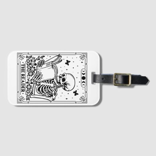 De lezer Tarot-kaart Bagagelabel (Voorkant (horizontaal))